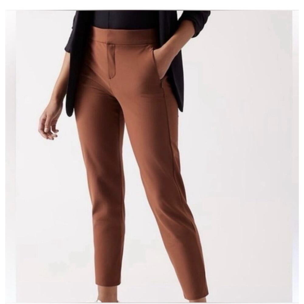 Athleta Stellar Skinny Trouser NEW Athletic Pant Slim Fit Ancient Mahogany Sz 20